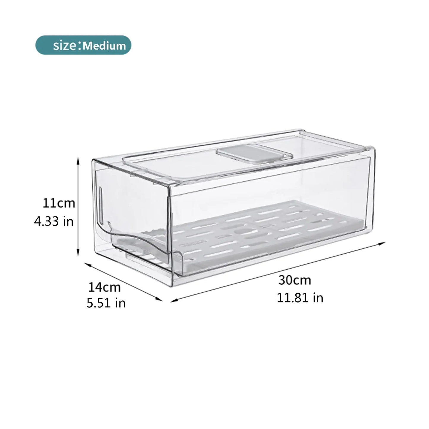FreshBox Clear – Stapelbare Kühlschrank Organizer