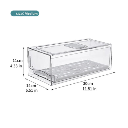 FreshBox Clear – Stapelbare Kühlschrank Organizer