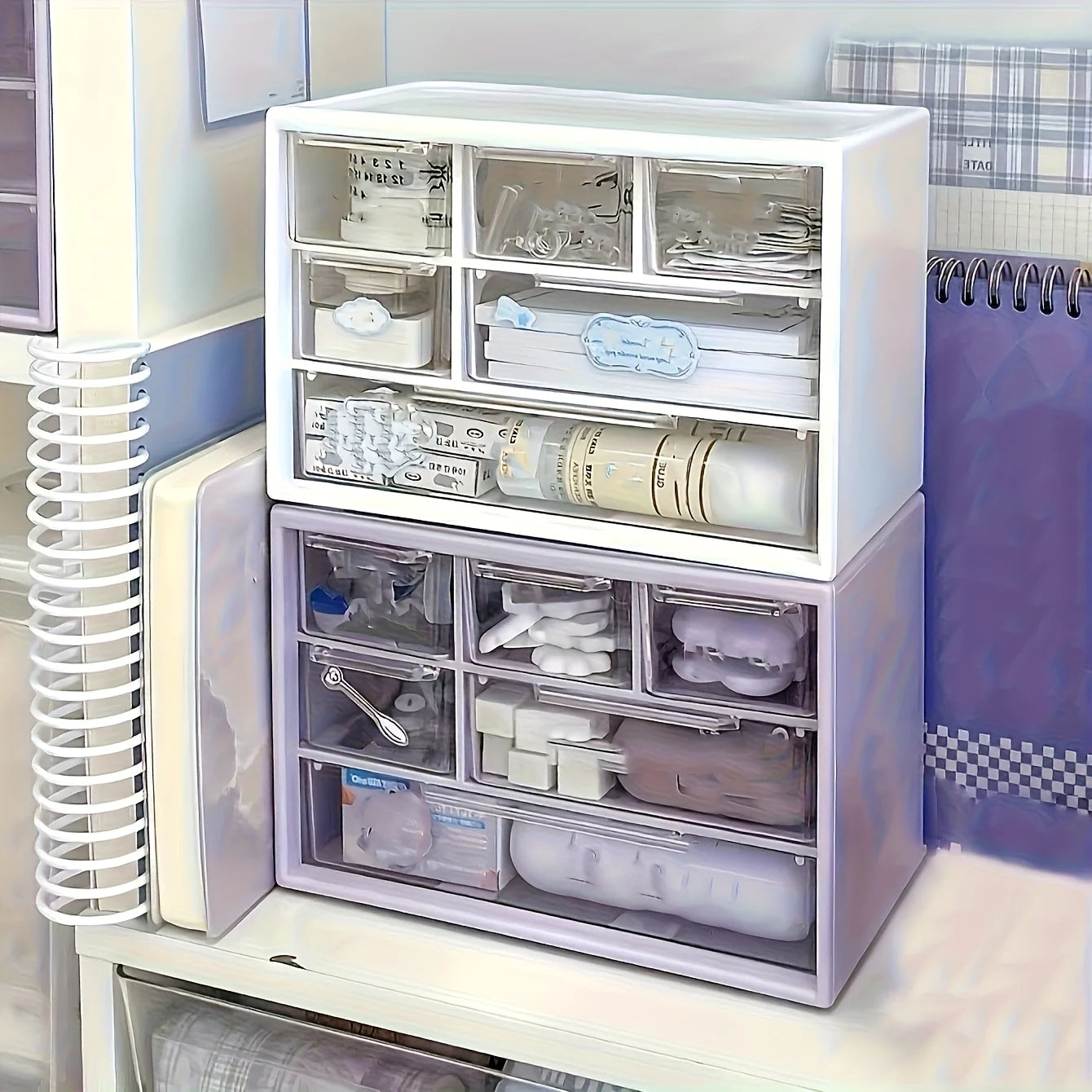 DrawerTower Organizer – Schreibtisch Organizer mit 6 Schubladen