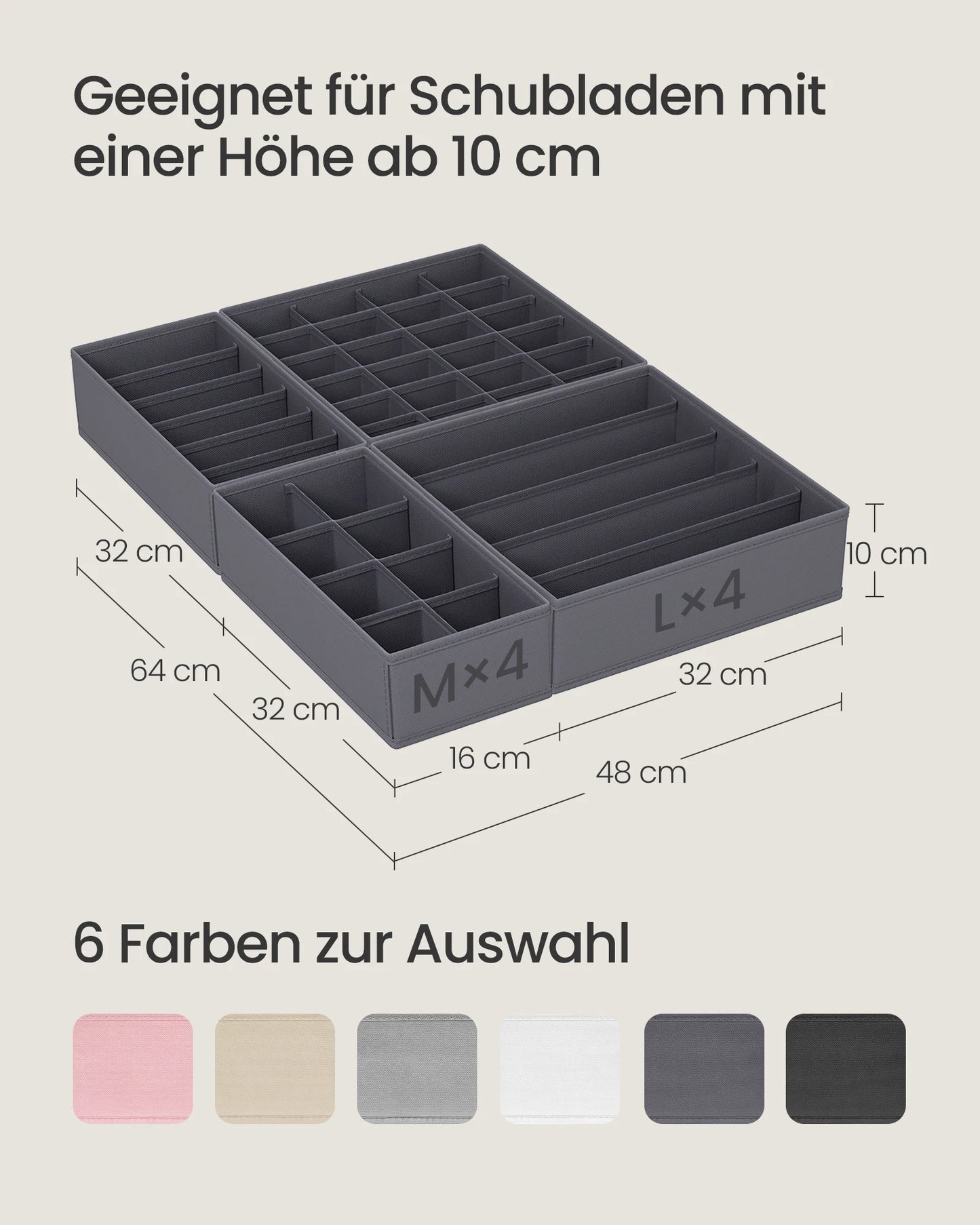 Foldable Underwear Organizer – 8-teiliges Set