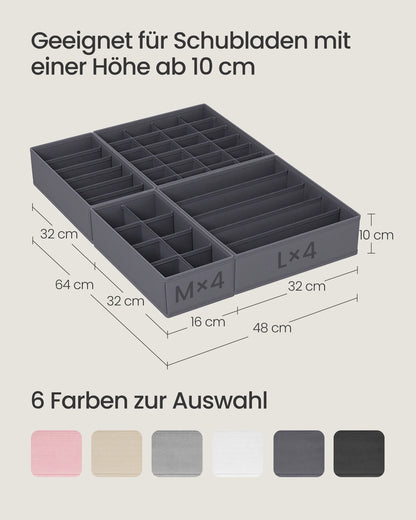 Foldable Underwear Organizer – 8-teiliges Set