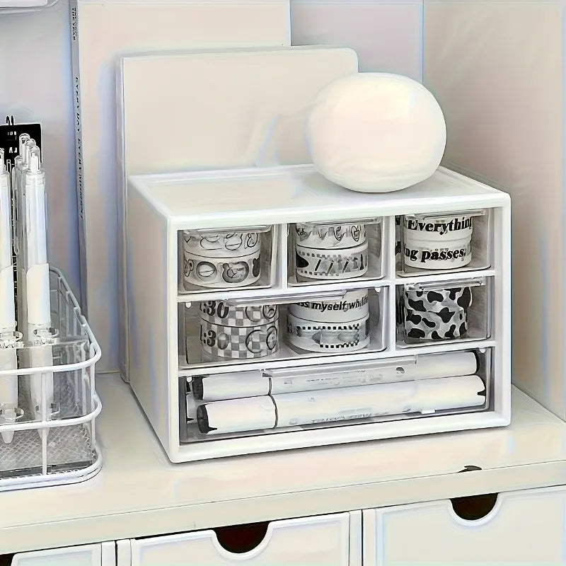 DrawerTower Organizer – Schreibtisch Organizer mit 6 Schubladen