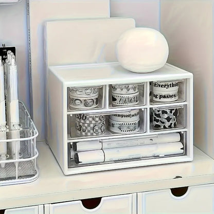 DrawerTower Organizer – Schreibtisch Organizer mit 6 Schubladen