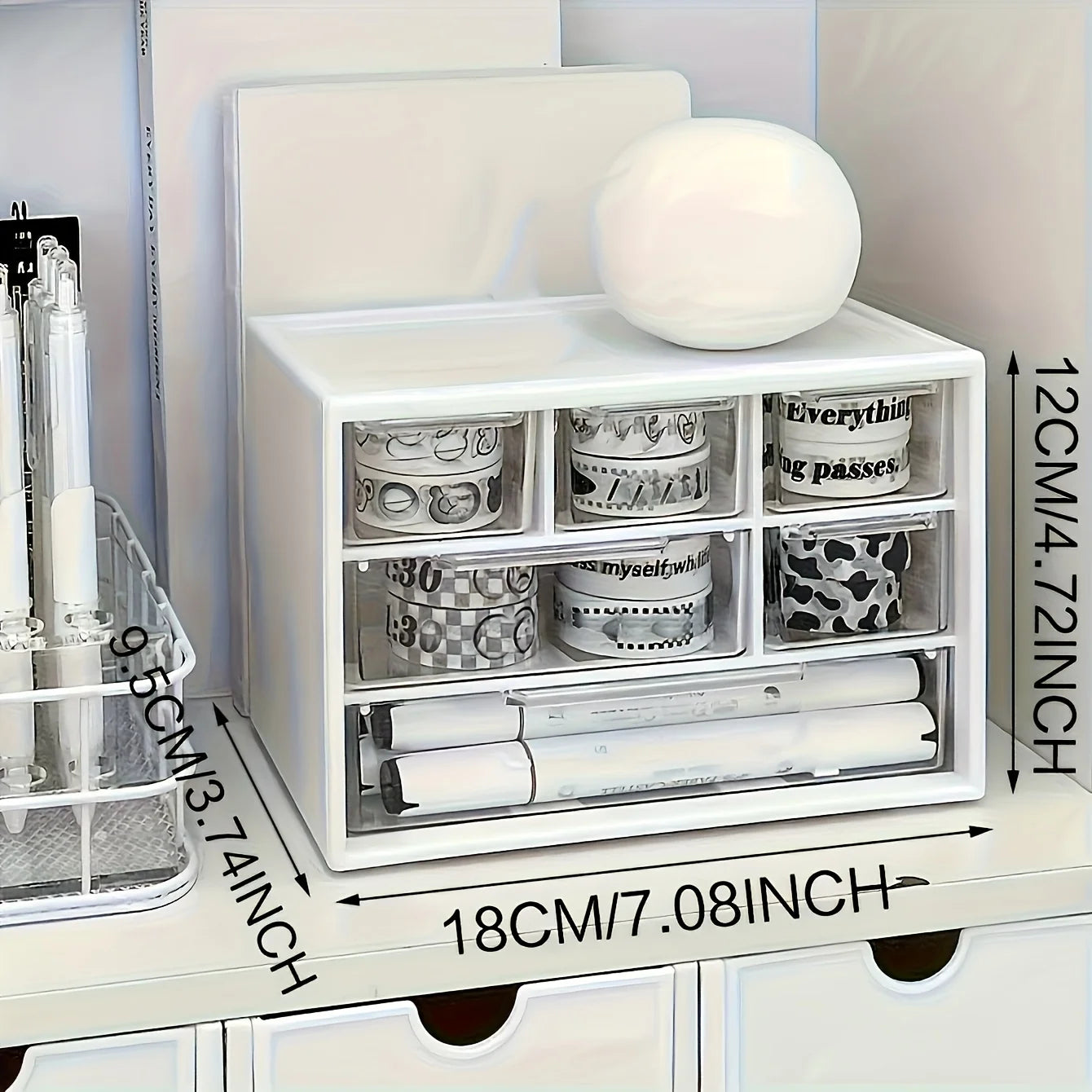 DrawerTower Organizer – Schreibtisch Organizer mit 6 Schubladen
