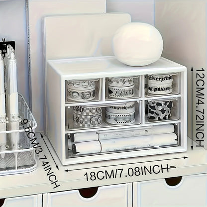 DrawerTower Organizer – Schreibtisch Organizer mit 6 Schubladen