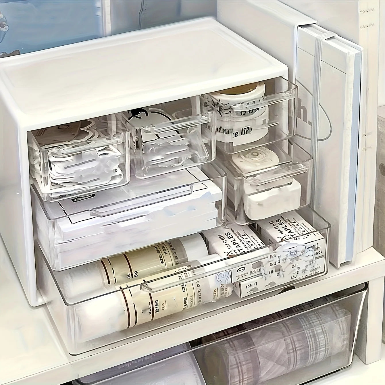 DrawerTower Organizer – Schreibtisch Organizer mit 6 Schubladen