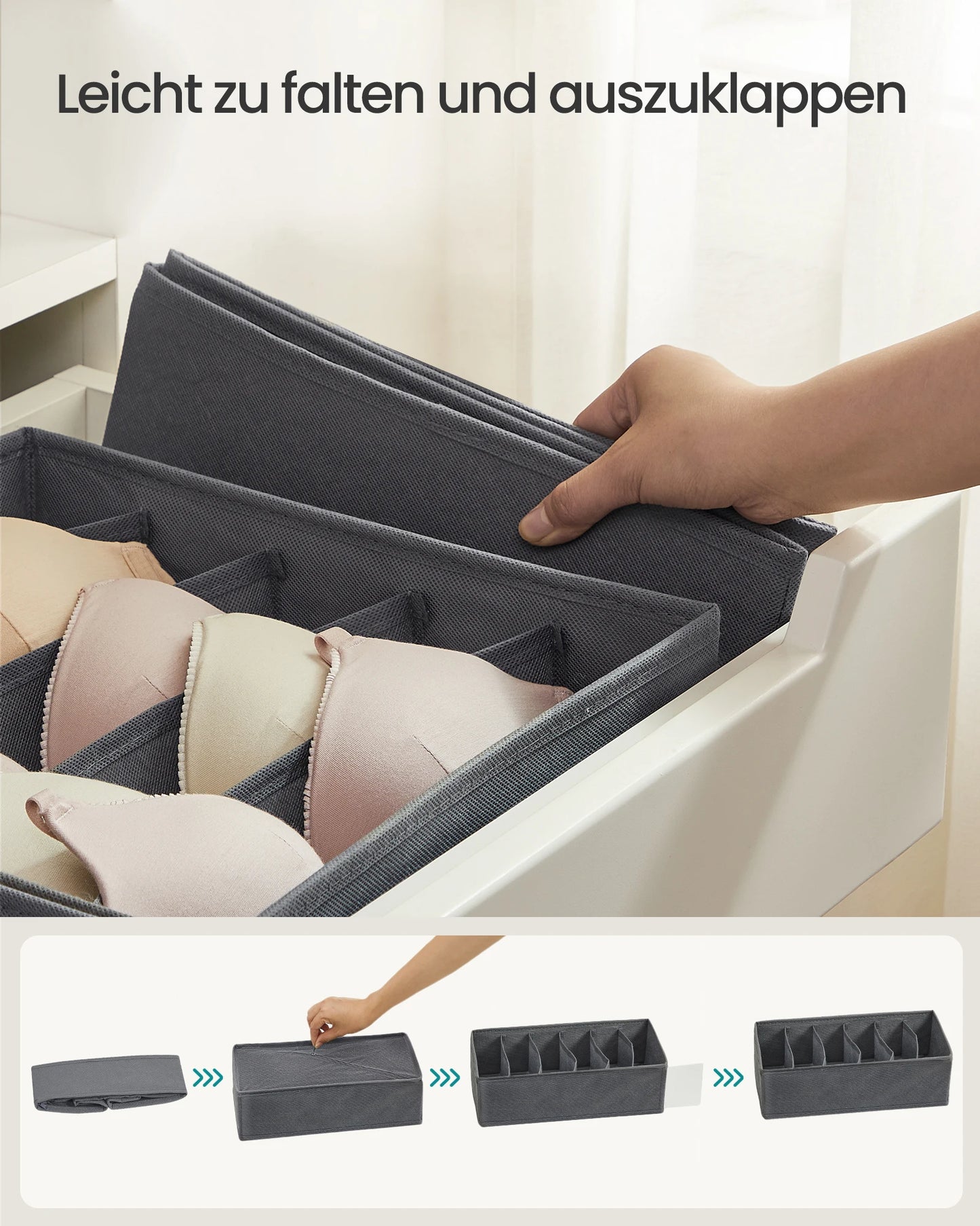 Foldable Underwear Organizer – 8-teiliges Set